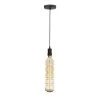 1-Light Black Contemporary Pendant Socket and Canopy with Incandescent 60W Water Bottle Shaped Light Bulb by Bulbrite -Deals Bulbrite Store black bulbrite chandeliers 810111 64 1000
