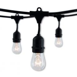 Outdoor/Indoor 48 ft. Plug-In S14 Bulb String Light with 15 Sockets-Bulbs included by Bulbrite
