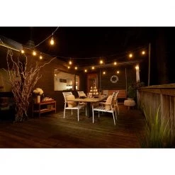 Outdoor/Indoor 14 ft. Plug-In S14 Bulb String Light with 10 Sockets-Bulbs included by Bulbrite -Deals Bulbrite Store black bulbrite string lights 810009 1f 1000