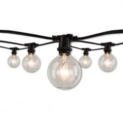 Outdoor/Indoor 14 ft. Plug-In G16 Bulb String Light with 10 Sockets-Bulbs included by Bulbrite