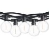 Outdoor/Indoor 14 ft. Plug-In Globe Bulb G16 Shatter Resistant LED Black String Light With 10 Sockets-Bulbs Included by Bulbrite -Deals Bulbrite Store black bulbrite string lights 812123 64 1000