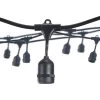 Outdoor/Indoor 30 ft. Plug-in Black String Light with E26 Base 12 Sockets-Bulbs Not Included by Bulbrite -Deals Bulbrite Store black bulbrite string lights 812300 64 1000