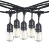 Outdoor/Indoor 48 ft. Plug-in Edison Bulb S14 Shatter Resistant LED Black String Light with 15 sockets-Bulbs included by Bulbrite 2 Outdoor/Indoor 48 ft. Plug-in Edison Bulb S14 Shatter Resistant LED Black String Light with 15 sockets-Bulbs included by Bulbrite -Deals Bulbrite Store black bulbrite string lights 812483 64 1000