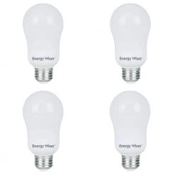 60-Watt Equivalent Warm White Light A19 Non-Dimmable UL Energy Wiser CFL Lightbulb (4-Pack) by Bulbrite