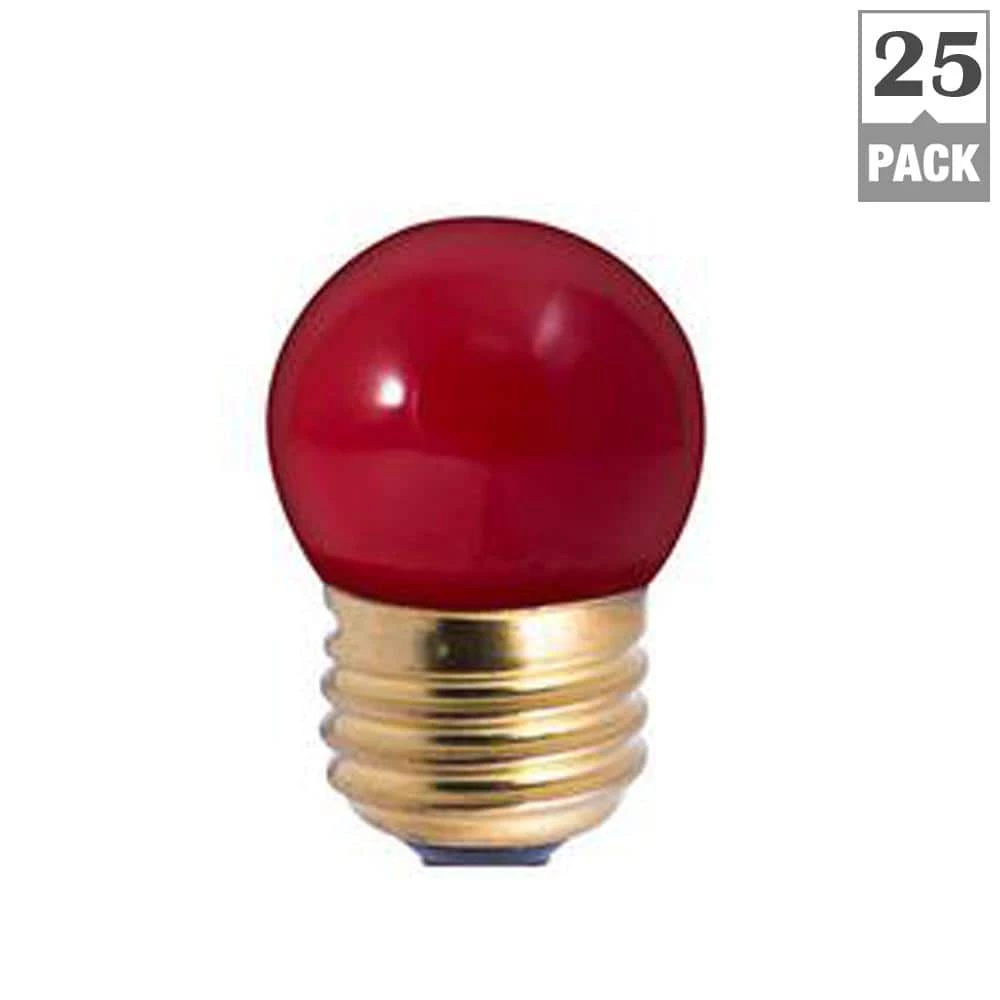 7.5-Watt Equivalent G25 with Medium Screw Base E26 in Warm Gold Finish Dimmable 2700K Incandescent Light Bulb 25-Pack by Bulbrite 4 7.5-Watt Equivalent G25 with Medium Screw Base E26 in Warm Gold Finish Dimmable 2700K Incandescent Light Bulb 25-Pack by Bulbrite - Image 2