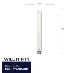 40-Watt Equivalent T9 Clear Dimmable Edison LED Light Bulb Warm White (2-Pack) by Bulbrite -Deals Bulbrite Store bulbrite edison bulbs 861365 76 1000