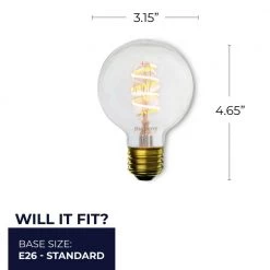 40W Equivalent Amber Light G25 Dimmable LED Curved Filament Nostalgic Light Bulb (2-Pack) by Bulbrite -Deals Bulbrite Store bulbrite edison bulbs 861403 76 1000