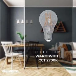 75-Watt Equivalent A19 Clear Dimmable Edison LED Light Bulb Warm White (2-Pack) by Bulbrite -Deals Bulbrite Store bulbrite edison bulbs 861578 4f 1000