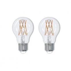 75-Watt Equivalent A19 Clear Dimmable Edison LED Light Bulb Warm White (2-Pack) by Bulbrite