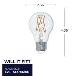 75-Watt Equivalent A19 Clear Dimmable Edison LED Light Bulb Warm White (2-Pack) by Bulbrite -Deals Bulbrite Store bulbrite edison bulbs 861578 76 1000