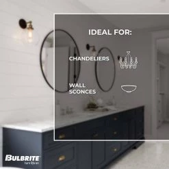 60-Watt B11 Clear Dimmable with (E12) Candelabra Screw Base Edison Style Filament LED Light Bulb, 3000K (4-Pack) by Bulbrite 13 60-Watt B11 Clear Dimmable with (E12) Candelabra Screw Base Edison Style Filament LED Light Bulb, 3000K (4-Pack) by Bulbrite -Deals Bulbrite Store bulbrite edison bulbs 861585 44 1000