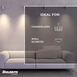 60-Watt CA10 Clear Dimmable Edison Style Filament LED Light Bulb with (E12) Candelabra Screw Base, 2700K(4-Pack) by Bulbrite -Deals Bulbrite Store bulbrite edison bulbs 861586 44 1000