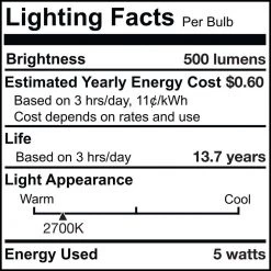 60-Watt CA10 Clear Dimmable Edison Style Filament LED Light Bulb with (E12) Candelabra Screw Base, 2700K(4-Pack) by Bulbrite -Deals Bulbrite Store bulbrite edison bulbs 861586 fa 1000
