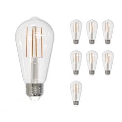 60-Watt Equivalent Dimmable ST18 Vintage Edison LED Light Bulb with Medium (E26) Base, 2700K, (8-Pack) by Bulbrite