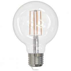 60-Watt Equivalent Dimmable Clear Filament G25 Medium (E26) LED Bulb, 4000K (8-Pack) by Bulbrite