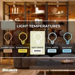 60-Watt Equivalent G25 Clear Dimmable Edison LED Light Bulb Soft White (2-Pack) by Bulbrite -Deals Bulbrite Store bulbrite edison bulbs 861928 1f 1000