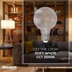 60-Watt Equivalent G25 Clear Dimmable Edison LED Light Bulb Soft White (2-Pack) by Bulbrite -Deals Bulbrite Store bulbrite edison bulbs 861928 4f 1000