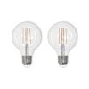 60-Watt Equivalent G25 Clear Dimmable Edison LED Light Bulb Soft White (2-Pack) by Bulbrite -Deals Bulbrite Store bulbrite edison bulbs 861928 64 1000