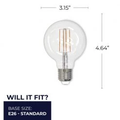 60-Watt Equivalent G25 Clear Dimmable Edison LED Light Bulb Soft White (2-Pack) by Bulbrite -Deals Bulbrite Store bulbrite edison bulbs 861928 76 1000