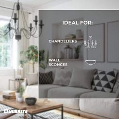 25-Watt Equivalent T6 Clear Dimmable Edison Clear LED Light Bulb with (E12) Candelabra Screw Base, 3000K(4-Pack) by Bulbrite -Deals Bulbrite Store bulbrite edison bulbs 861929 44 1000