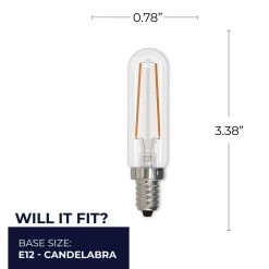 25-Watt Equivalent T6 Clear Dimmable Edison Clear LED Light Bulb with (E12) Candelabra Screw Base, 3000K(4-Pack) by Bulbrite -Deals Bulbrite Store bulbrite edison bulbs 861929 76 1000