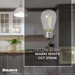 11-Watt Equivalent S14 Clear Edison LED Light Bulb Warm White (6-Pack) by Bulbrite -Deals Bulbrite Store bulbrite edison bulbs 862154 4f 1000