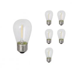11-Watt Equivalent S14 Clear Edison LED Light Bulb Warm White (6-Pack) by Bulbrite