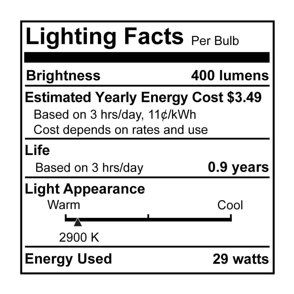 40-Watt Equivalent A19 with Medium Screw Base E26 in Clear Finish Dimmable Soft White 2700K Halogen Light Bulb (12-Pack) by Bulbrite 4 40-Watt Equivalent A19 with Medium Screw Base E26 in Clear Finish Dimmable Soft White 2700K Halogen Light Bulb (12-Pack) by Bulbrite - Image 2