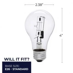 100-Watt Equivalent A19 w/ Medium Screw Base E26 in Clear Finish Dimmable Soft White 2700K Halogen Light Bulb (12-Pack) by Bulbrite -Deals Bulbrite Store bulbrite halogen bulbs 860622 76 1000