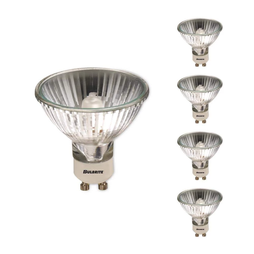 75-Watt Equivalent MR20 with Twist and Lock Bi-Pin Base GU10 in Frost Finish Dimmable 2900K Halogen Light Bulb (5-Pack) by Bulbrite 3 75-Watt Equivalent MR20 with Twist and Lock Bi-Pin Base GU10 in Frost Finish Dimmable 2900K Halogen Light Bulb (5-Pack) by Bulbrite