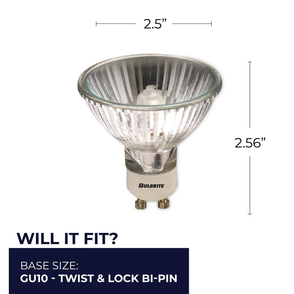 75-Watt Equivalent MR20 with Twist and Lock Bi-Pin Base GU10 in Frost Finish Dimmable 2900K Halogen Light Bulb (5-Pack) by Bulbrite 9 75-Watt Equivalent MR20 with Twist and Lock Bi-Pin Base GU10 in Frost Finish Dimmable 2900K Halogen Light Bulb (5-Pack) by Bulbrite - Image 7