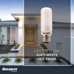 Mini 250-Watt Equivalent T10 with Medium Screw Base E26 in Frost Finish Dimmable 2900K Halogen Light Bulb (4-Pack) by Bulbrite -Deals Bulbrite Store bulbrite halogen bulbs 860768 4f 1000