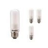Mini 250-Watt Equivalent T10 with Medium Screw Base E26 in Frost Finish Dimmable 2900K Halogen Light Bulb (4-Pack) by Bulbrite -Deals Bulbrite Store bulbrite halogen bulbs 860768 64 1000