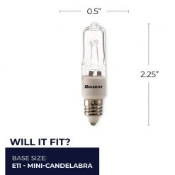 Mini 75-Watt Equivalent T4 with Mini-Candelabra Screw Base E11 Clear Finish Dimmable 2900K Halogen Light Bulb (5-Pack) by Bulbrite -Deals Bulbrite Store bulbrite halogen bulbs 860799 76 1000