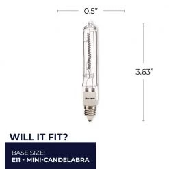 Mini 500-Watt Equivalent T4 with Mini-Candelabra Base E11 in Clear Finish Dimmable 2900K Halogen Light Bulb(5-Pack) by Bulbrite 15 Mini 500-Watt Equivalent T4 with Mini-Candelabra Base E11 in Clear Finish Dimmable 2900K Halogen Light Bulb(5-Pack) by Bulbrite -Deals Bulbrite Store bulbrite halogen bulbs 860806 76 1000