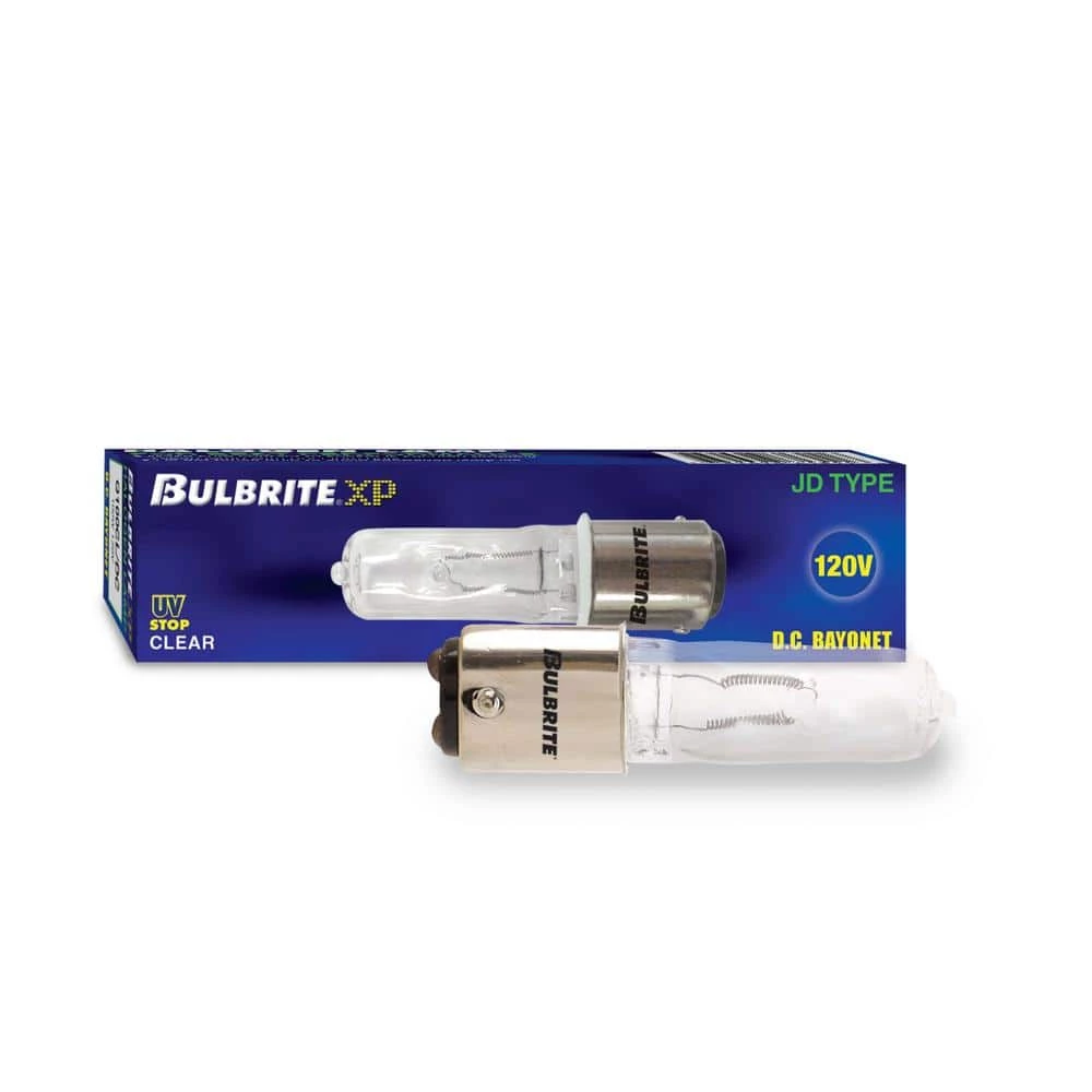 Mini 100-Watt Equivalent T4 Double-Contact Bayonet Base BA15D Clear Finish Dimmable 2900K Halogen Light Bulb (5-Pack) by Bulbrite 4 Mini 100-Watt Equivalent T4 Double-Contact Bayonet Base BA15D Clear Finish Dimmable 2900K Halogen Light Bulb (5-Pack) by Bulbrite - Image 2