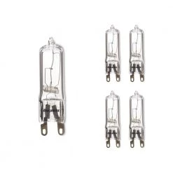 Mini 40-Watt Equivalent T4 with Bi-Pin Base G9 in Clear Finish Dimmable 2900K Halogen Light Bulb (5-Pack) by Bulbrite