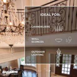 Krystal Touch 40-Watt Clear B10 Krypton Light Bulb with Candelabra Screw (E12) Base, Clear, 2700K, (20-Pack) by Bulbrite -Deals Bulbrite Store bulbrite halogen bulbs 860987 44 1000