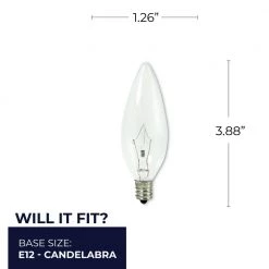 Krystal Touch 40-Watt Clear B10 Krypton Light Bulb with Candelabra Screw (E12) Base, Clear, 2700K, (20-Pack) by Bulbrite -Deals Bulbrite Store bulbrite halogen bulbs 860987 76 1000