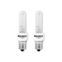 KX-2000 40-Watt T3 Krypton/Xenon Light Bulb with Candelabra Screw (E12) Base, Frost, 2700K (2-Pack) by Bulbrite