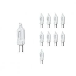 X2000 Xenon 20-Watt 12-Volt T3 Light Bulb with Bi-Pin (G4) Base, Clear, 2800K, 10-Pack by Bulbrite
