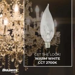 Krystal Touch 25-Watt CA10 Krypton Light Bulb with Candelabra Screw (E12) Base, Clear, 2700K, (20-Pack) by Bulbrite -Deals Bulbrite Store bulbrite halogen bulbs 861090 4f 1000