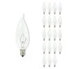Krystal Touch 25-Watt CA10 Krypton Light Bulb with Candelabra Screw (E12) Base, Clear, 2700K, (20-Pack) by Bulbrite