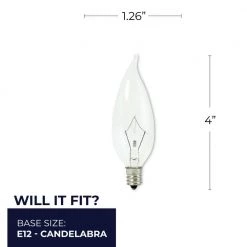 Krystal Touch 25-Watt CA10 Krypton Light Bulb with Candelabra Screw (E12) Base, Clear, 2700K, (20-Pack) by Bulbrite -Deals Bulbrite Store bulbrite halogen bulbs 861090 76 1000
