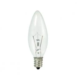 Krystal Touch 25-Watt B8 Krypton Light Bulb with Candelabra Screw (E12) Base, Clear, 2700K, (20-Pack) by Bulbrite