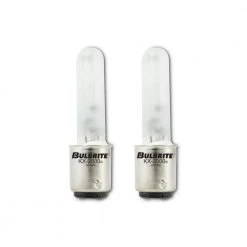 KX-2000 40-Watt T3 Krypton/Xenon Light Bulb with Double-Contact Bayonet (BA15D) Base, Frost, 2700K (2-Pack) by Bulbrite