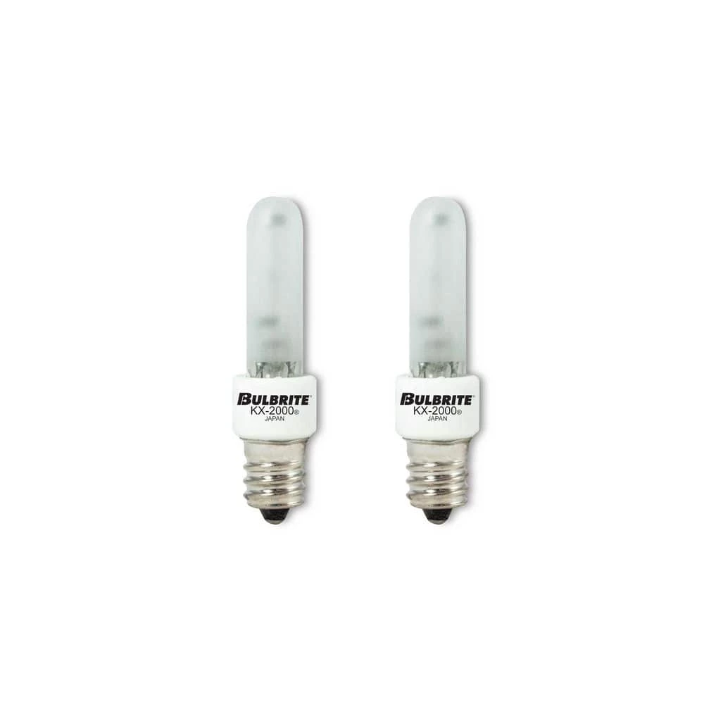 KX-2000 60-Watt T3 Krypton/Xenon Light Bulb with Candelabra Screw (E12) Base, Frost, 2700K (2-Pack) by Bulbrite 3 KX-2000 60-Watt T3 Krypton/Xenon Light Bulb with Candelabra Screw (E12) Base, Frost, 2700K (2-Pack) by Bulbrite