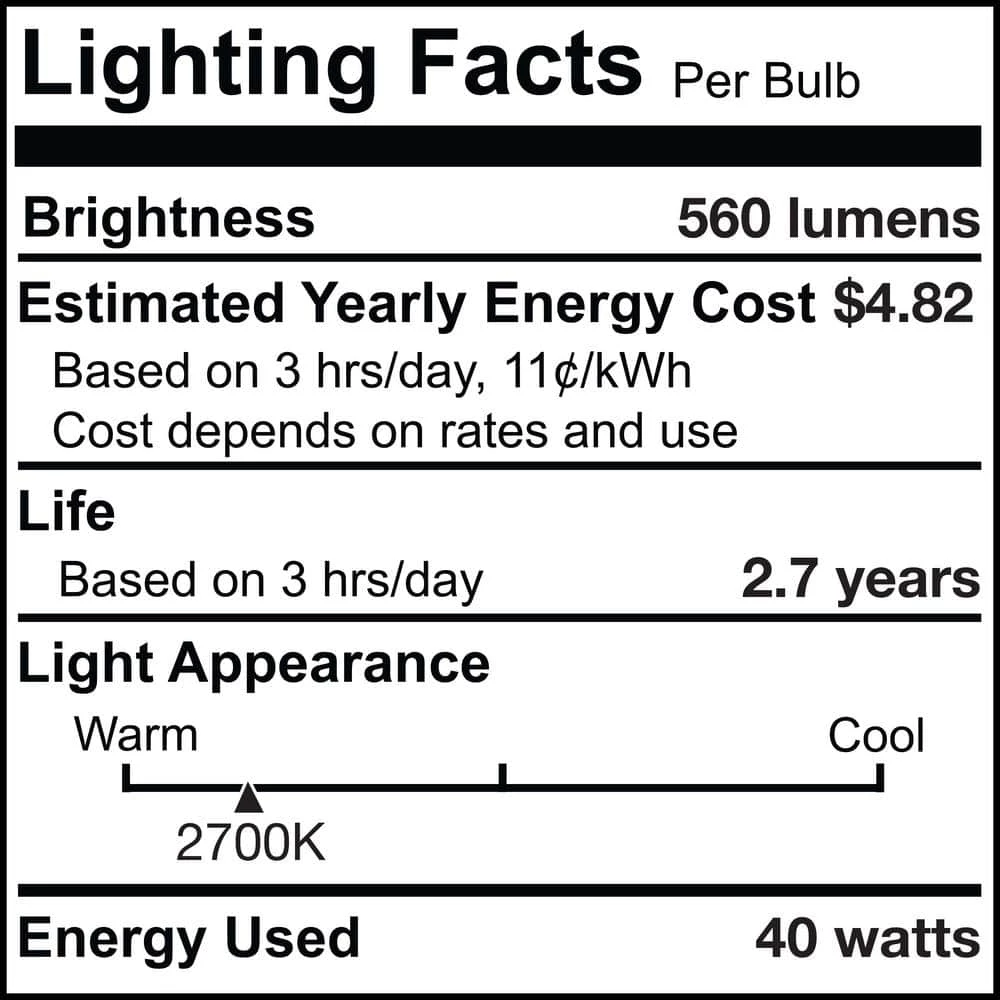 KX-2000 40-Watt T3 Krypton/Xenon Light Bulb with Candelabra Screw (E12) Base, Clear, 2700K (2-Pack) by Bulbrite 7 KX-2000 40-Watt T3 Krypton/Xenon Light Bulb with Candelabra Screw (E12) Base, Clear, 2700K (2-Pack) by Bulbrite - Image 5