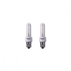 KX-2000 20-Watt T3 Krypton/Xenon Light Bulb with Candelabra Screw (E12) Base, Frost, 2700K (2-Pack) by Bulbrite