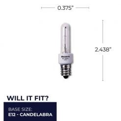 KX-2000 20-Watt T3 Krypton/Xenon Light Bulb with Candelabra Screw (E12) Base, Frost, 2700K (2-Pack) by Bulbrite -Deals Bulbrite Store bulbrite halogen bulbs 861345 fa 1000